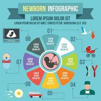 elementi infografici neonati, stile piatto