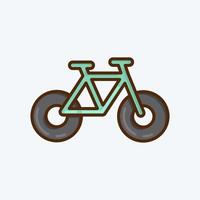 icona in bicicletta. adatto per l'istruzione simbolo. stile piatto. design semplice modificabile. vettore del modello di progettazione. semplice illustrazione