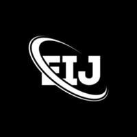 eij logo. eij lettera. design del logo della lettera eij. iniziali eij logo collegate con cerchio e logo monogramma maiuscolo. tipografia eij per il marchio tecnologico, commerciale e immobiliare. vettore