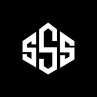 design del logo della lettera sss con forma poligonale. sss poligono e design del logo a forma di cubo. sss esagono vettore logo modello colori bianco e nero. sss monogramma, logo aziendale e immobiliare.