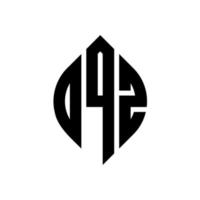 oqz cerchio lettera logo design con forma circolare ed ellittica. oqz lettere ellittiche con stile tipografico. le tre iniziali formano un logo circolare. oqz cerchio emblema astratto monogramma lettera marchio vettore. vettore