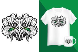 mockup tatuaggi tribali astratti per t-shirt vettore