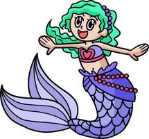 clipart colorate del fumetto della sirena che cantano vettore