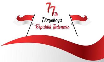 Merdeka Indonesia. felice 77a festa dell'indipendenza indonesiana vettore