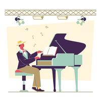 concerto di pianista maschile vettore
