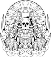 mitologico dio greco della guerra ares, design dell'illustrazione vettore
