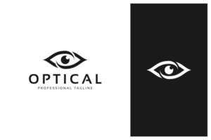 vettore di progettazione del logo di visione degli occhi