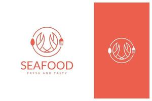 aragosta, gamberetti, chela di aragosta, logo design di frutti di mare vettore