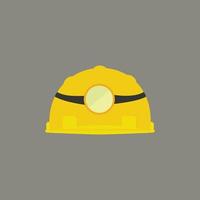 icona gialla casco da lavoro vettore