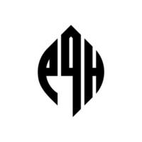 pqh circle letter logo design con forma circolare ed ellittica. pqh lettere ellittiche con stile tipografico. le tre iniziali formano un logo circolare. pqh cerchio emblema astratto monogramma lettera marchio vettore. vettore