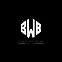 design del logo della lettera bwb con forma poligonale. bwb poligono e design del logo a forma di cubo. bwb esagono vettore logo modello colori bianco e nero. monogramma bwb, logo aziendale e immobiliare.