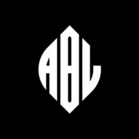 design del logo della lettera del cerchio abl con forma circolare ed ellittica. abl lettere ellittiche con stile tipografico. le tre iniziali formano un logo circolare. abl cerchio emblema astratto monogramma lettera marchio vettore. vettore