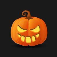 halloween spaventoso zucca arancione vacanza cartone animato concept vettore