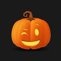 halloween spaventoso zucca arancione vacanza cartone animato concept vettore