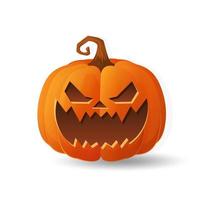 halloween spaventoso zucca arancione vacanza cartone animato concept vettore