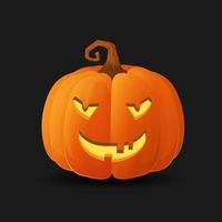 halloween spaventoso zucca arancione vacanza cartone animato concept vettore