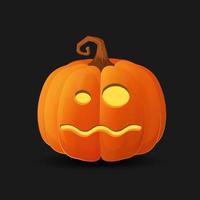 halloween spaventoso zucca arancione vacanza cartone animato concept vettore