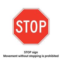 stop cartello stradale segnale stradale su sfondo bianco vettore