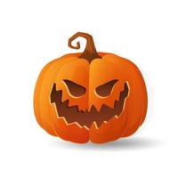 halloween spaventoso zucca arancione vacanza cartone animato concept vettore