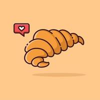 illustrazione grafica vettoriale di croissant