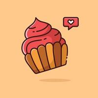 illustrazione grafica vettoriale di cupcake