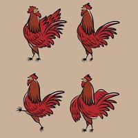 illustrazione vettoriale di pollo realizzata appositamente per esigenze pubblicitarie e così via