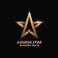 logo stella d'oro, stile moderno ed elegante, con colore sfumato dorato, vettore