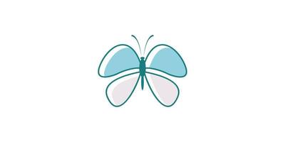 vettore di progettazione di logo animale farfalla