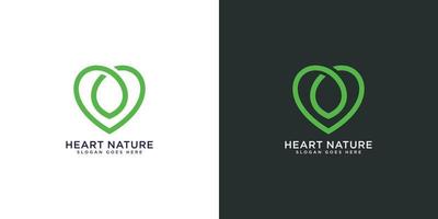 vettore di progettazione del logo della natura del cuore