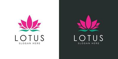 modello vettoriale di fiore di loto logo design