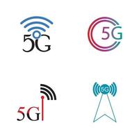 Illustrazione del logo vettoriale del modello di icona 5g