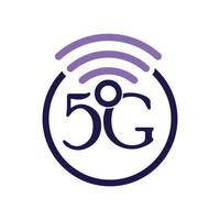 Illustrazione del logo vettoriale del modello di icona 5g