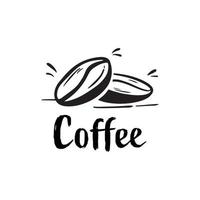 logo del chicco di caffè vettore
