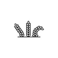 disegno dell'icona piatto di grano vettore