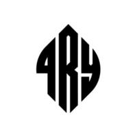 qry circle letter logo design con forma circolare ed ellittica. qry lettere ellittiche con stile tipografico. le tre iniziali formano un logo circolare. qry cerchio emblema astratto monogramma lettera marchio vettore. vettore