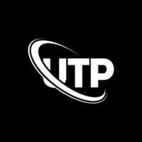 logo utp. lettera utp. design del logo della lettera utp. iniziali logo utp collegate a cerchio e logo monogramma maiuscolo. tipografia utp per il marchio tecnologico, commerciale e immobiliare. vettore