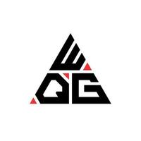 design del logo della lettera triangolare wqg con forma triangolare. wqg triangolo logo design monogramma. modello di logo vettoriale triangolo wqg con colore rosso. logo triangolare wqg logo semplice, elegante e lussuoso.