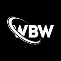 logo www. lettera www. design del logo della lettera wbw. iniziali logo wbw collegate con cerchio e logo monogramma maiuscolo. tipografia wbw per il marchio tecnologico, commerciale e immobiliare. vettore