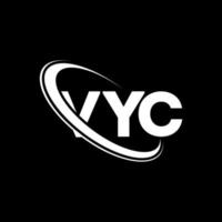 logo vic. lettera vic. design del logo della lettera vyc. iniziali vyc logo collegate con cerchio e logo monogramma maiuscolo. tipografia vyc per il marchio tecnologico, commerciale e immobiliare. vettore