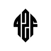 qzf cerchio lettera logo design con cerchio ed ellisse. qzf lettere ellittiche con stile tipografico. le tre iniziali formano un logo circolare. qzf cerchio emblema astratto monogramma lettera marchio vettore. vettore