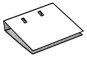illustrazione vettoriale di cartella con documenti isolati su sfondo bianco. scarabocchio disegnando a mano