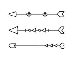 illustrazione della linea dei divisori di freccia vettore