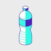 illustrazione dell'icona vettoriale isometrica dell'acqua minerale in bottiglia