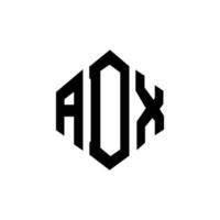 design del logo della lettera adx con forma poligonale. design del logo a forma di poligono e cubo adx. adx esagono vettore logo modello colori bianco e nero. monogramma adx, logo aziendale e immobiliare.