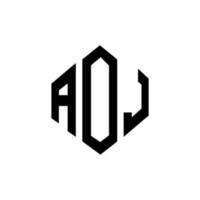 aok lettera logo design con forma poligonale. aok poligono e design del logo a forma di cubo. modello di logo vettoriale esagonale aok colori bianco e nero. aok monogramma, logo aziendale e immobiliare.
