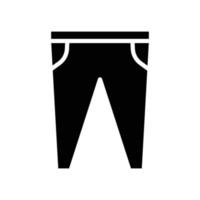 icona di pantaloni lunghi. adatto per icona di vestiti. stile icona solida, glifo. design semplice modificabile vettore