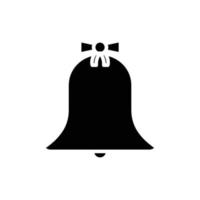 icona della campana con il nastro. icona relativa al matrimonio. stile icona solida, glifo. design semplice modificabile vettore