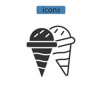 gelato icone simbolo elementi vettoriali per il web infografica