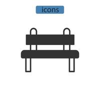 panca icone simbolo elementi vettoriali per il web infografica