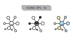 icone di rete simbolo elementi vettoriali per il web infografica